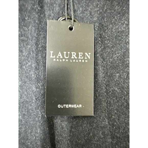 NWT Ralph Lauren Boys Sz 16R Wool Blend Hooded Peacoat Charcoal - Picture 6 of 7